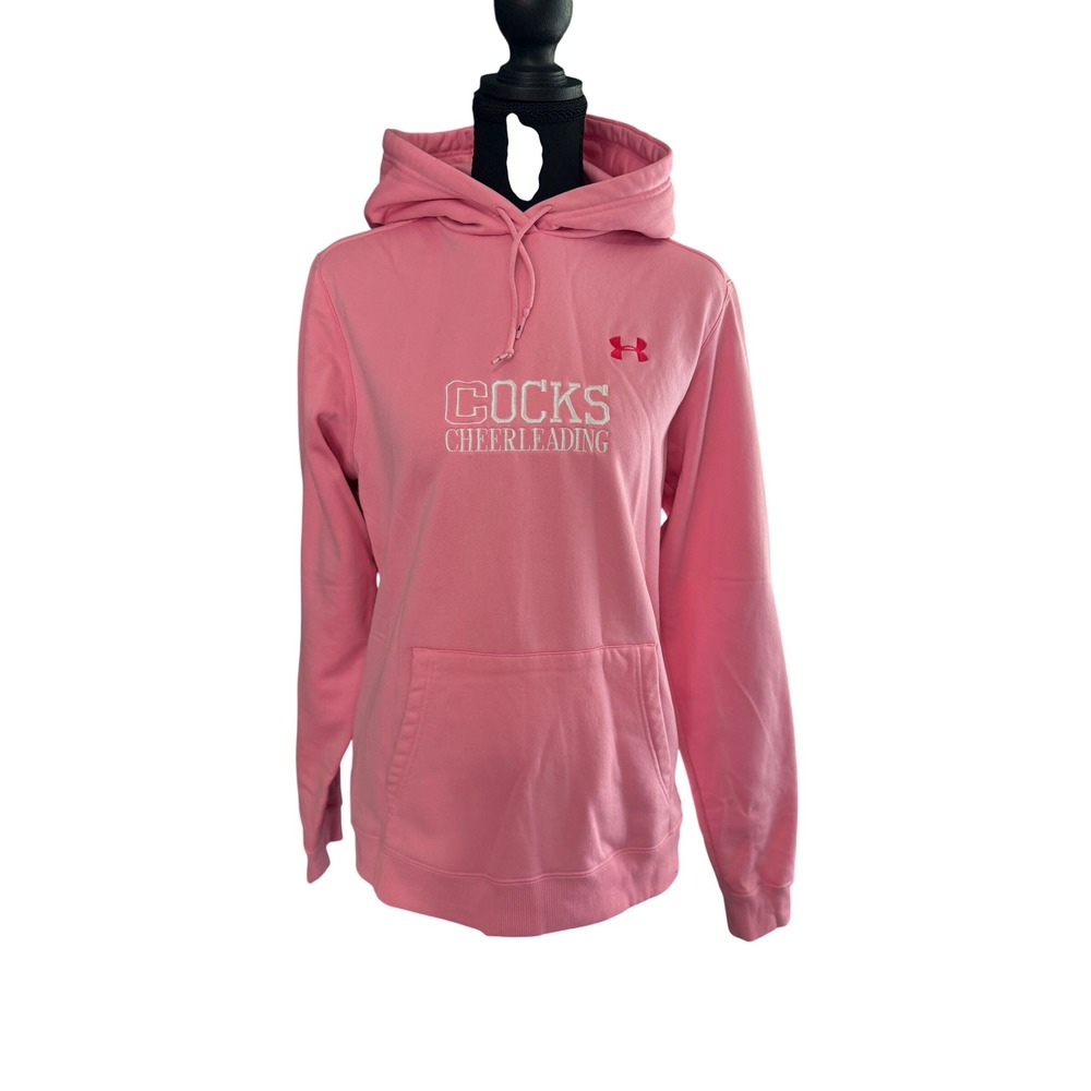 Under Armour Gamecocks Cheerleading Pink Hoodie Embroidered NCAA Pullover Medium